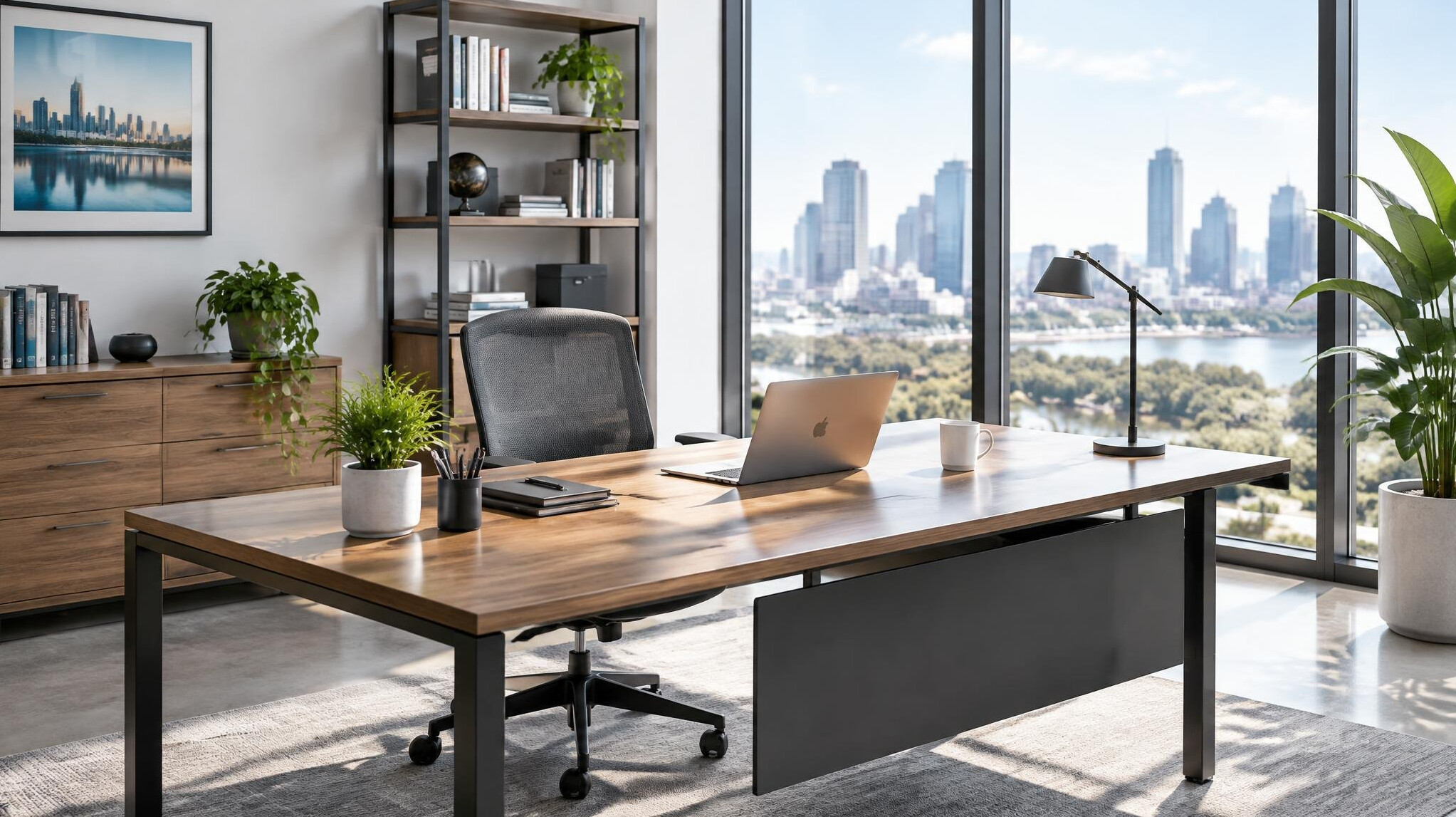 Bright modern professional office interior