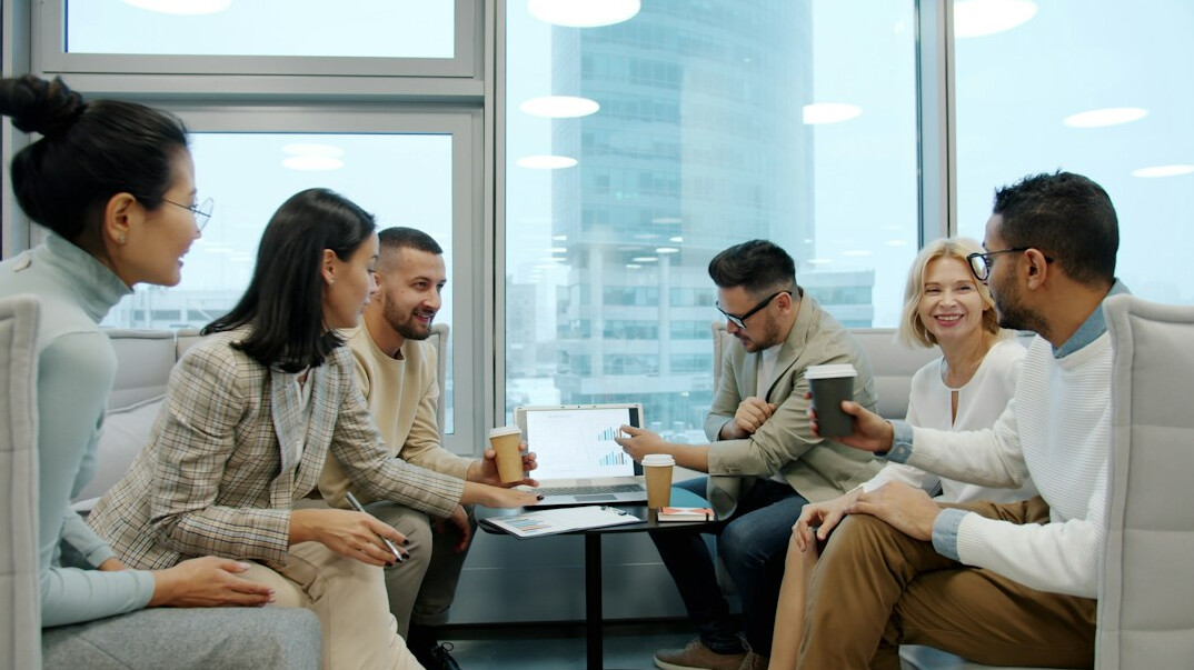 diverse professionals meeting
