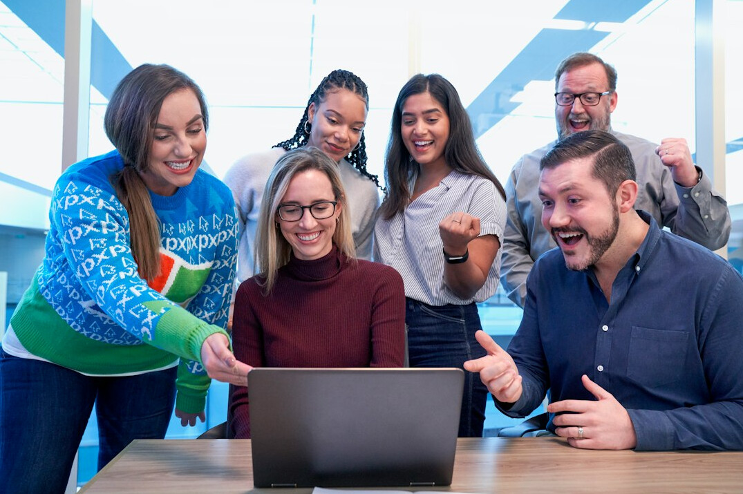 diverse professionals working
